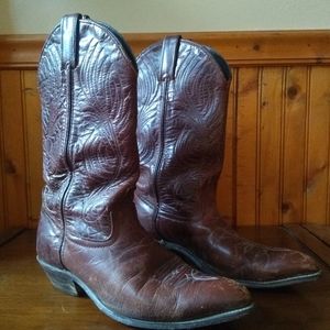 Leather cowboy boots